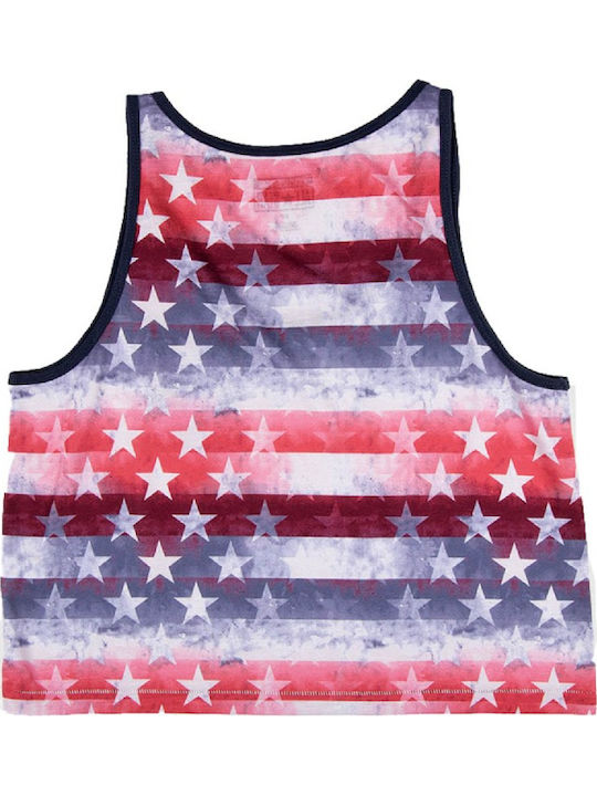 American Crop Women's Athletic Crop Top Sleeveless White