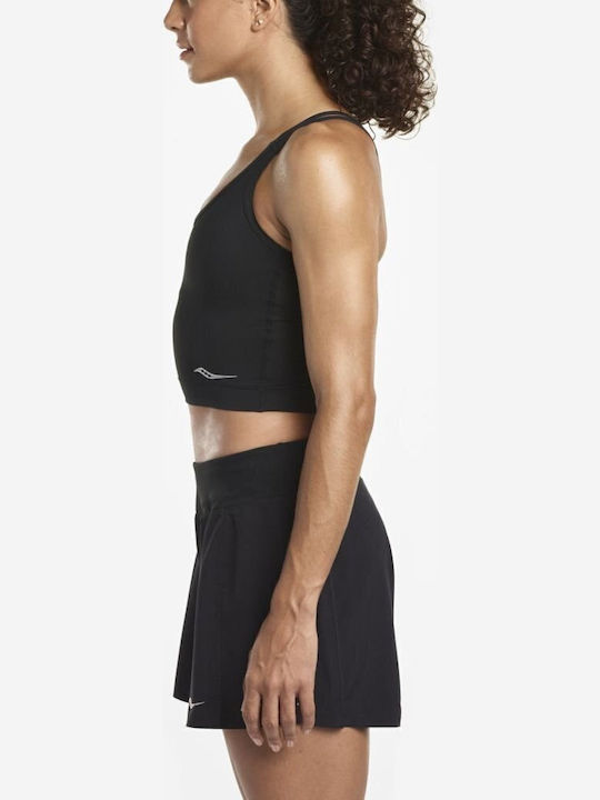 Impulse Damen Crop Top Ärmellos Schwarz