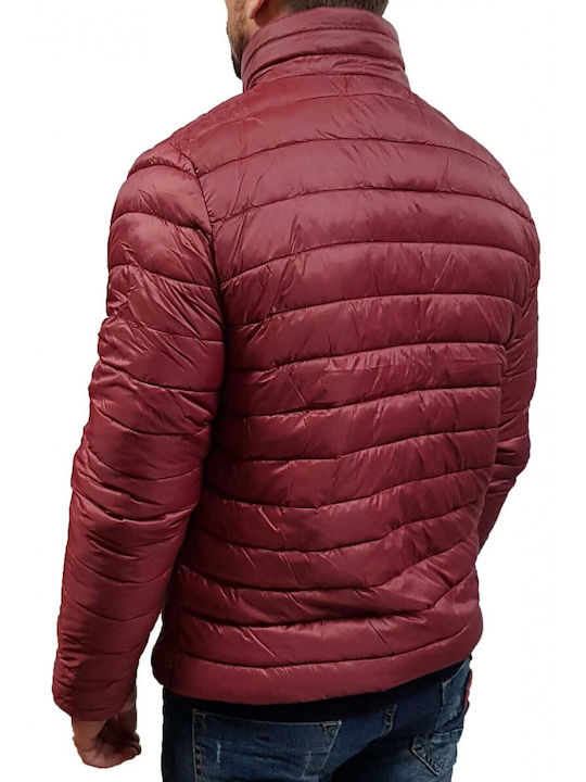 Basehit Men's Winter Puffer Jacket Wine