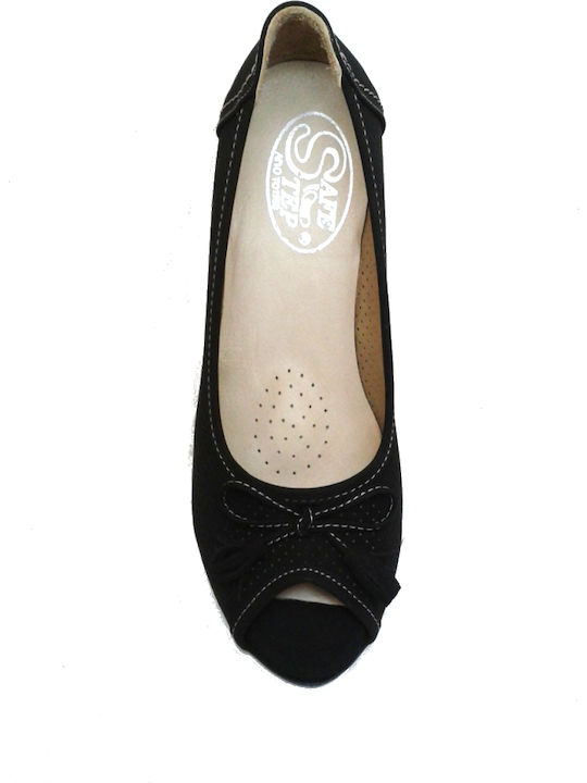 3042 Black Ανατομικά Γυναικεία Slip-On Μαύρα