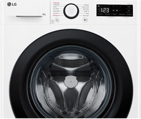LG Пералня 8кг с Парна Технология 1200 Оборота AI DD F2WR508SBW