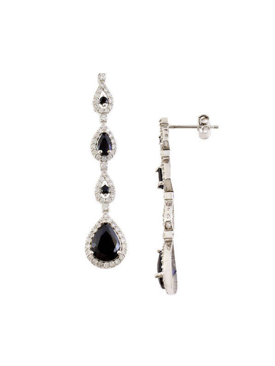 Earrings made of Platinum with Stones