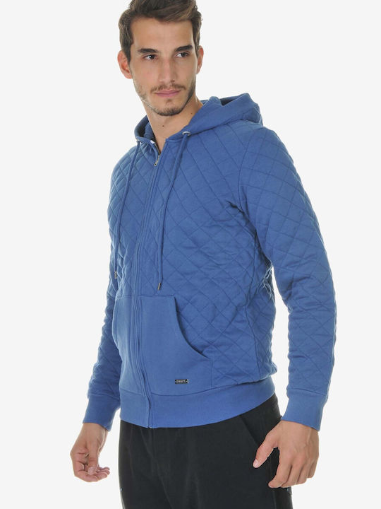 BodyTalk Lullaby Men's Sweatshirt Jacket with Hood and Pockets Blue