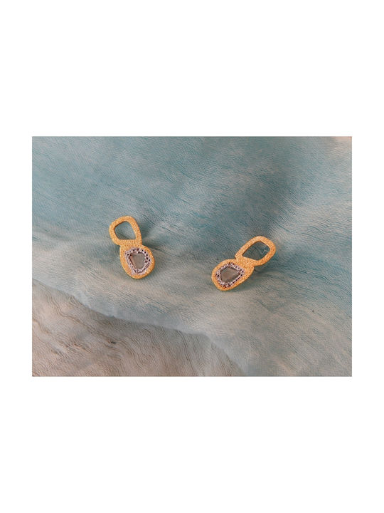 Polytimo Earrings made of Gold 18K with Diamond