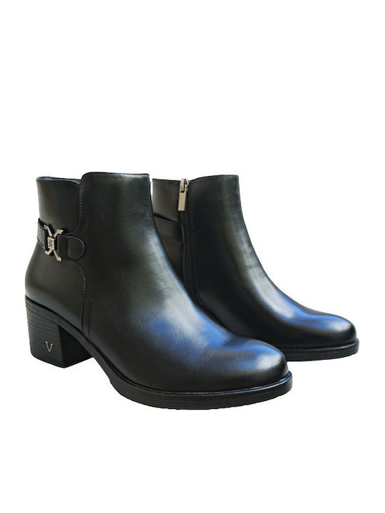 Damen Chelsea Stiefeletten mit mittlerem Absatz Schwarz