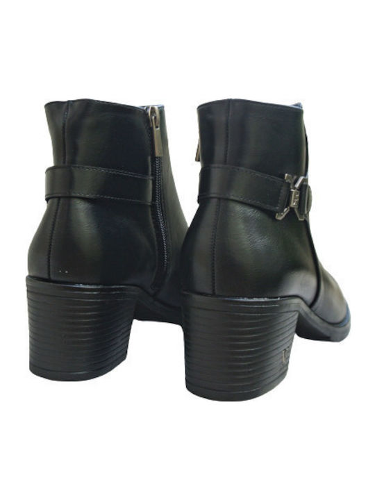 Damen Chelsea Stiefeletten mit mittlerem Absatz Schwarz