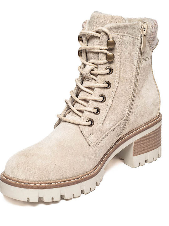 Franchesca Moretti Women's Leather Boots Beige