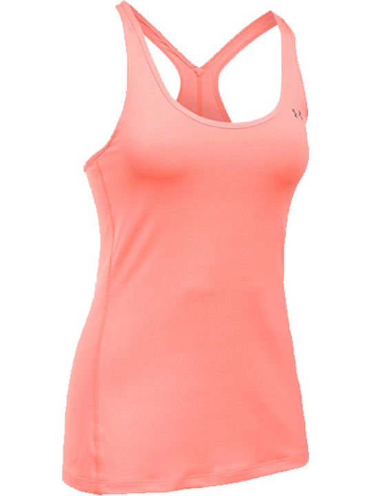 Under Armour Heatgear Racer Women's Athletic Blouse Sleeveless Orange