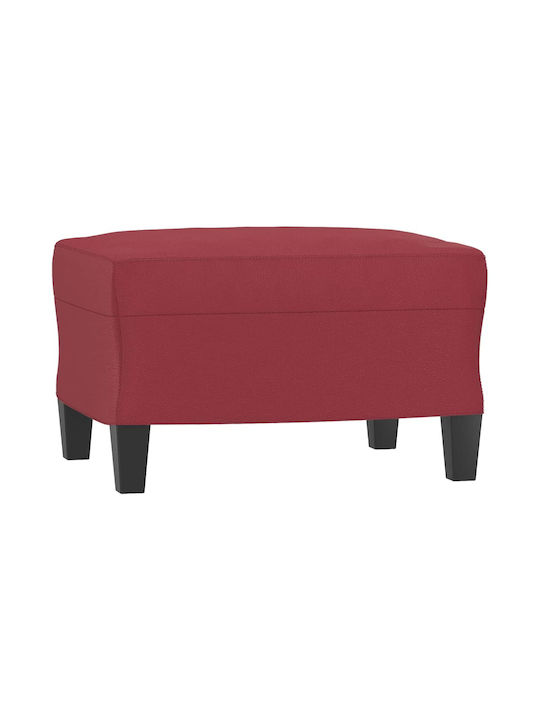 Living Room Furniture Set 3-seater & Stool Red