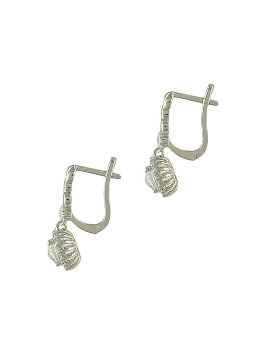 Kiriakos Gofas Set Earrings made of Platinum with Stones