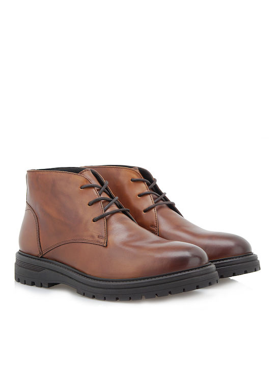 JK London Men's Leather Boots Tabac Brown