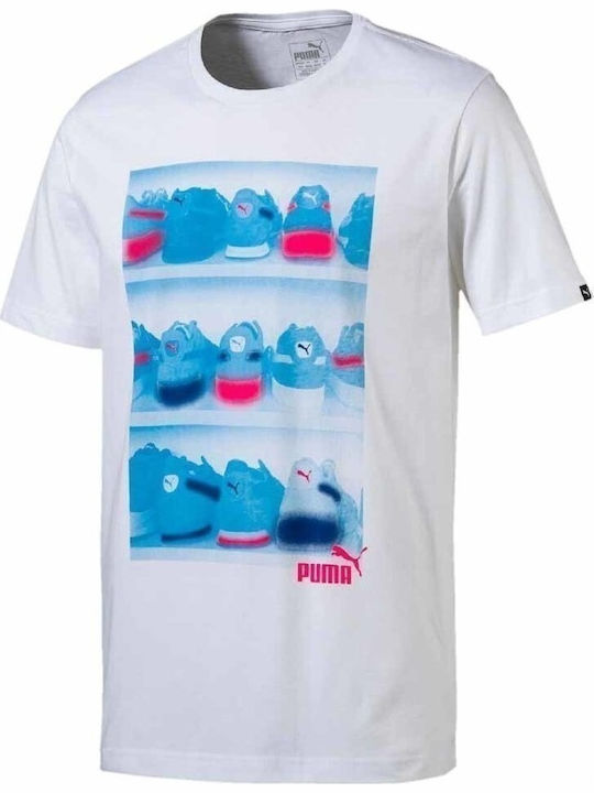 Puma Sneaker Photo Tee Men's Short Sleeve T-shirt White