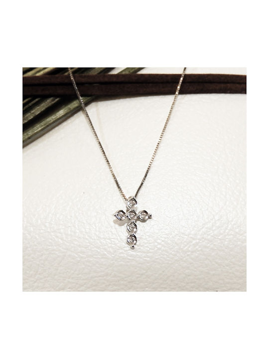 Art d or White Gold Cross 18K with Chain