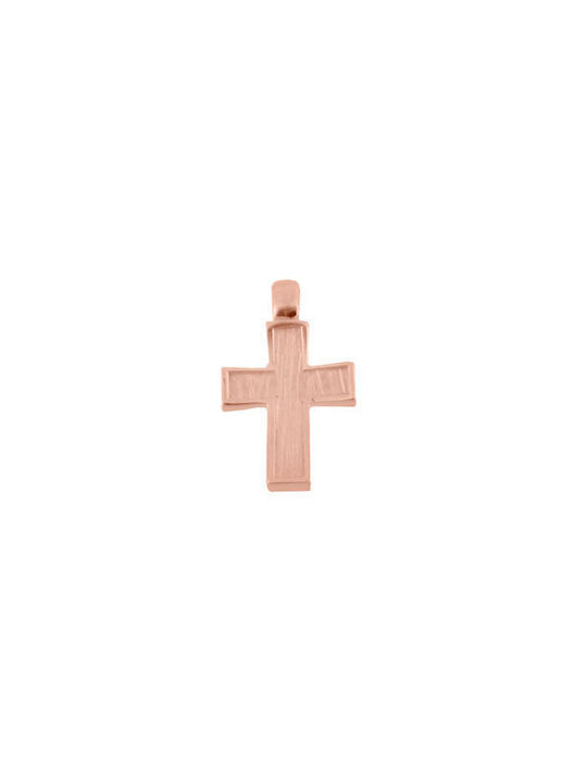 Rose Gold Plated Cross Double Sided