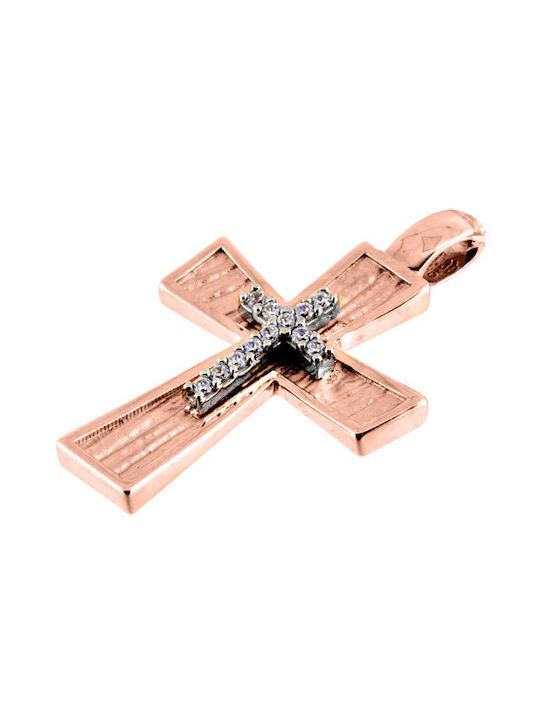 Women's Rose Gold Plated Cross with Chain