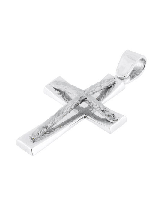 Men's White Gold Cross 14K with Chain