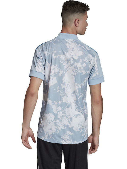 Adidas Condivo 20 Men's Short Sleeve T-shirt with V-Neck Light Blue