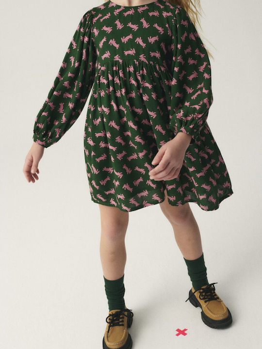 Children's Dress Long Sleeve Green