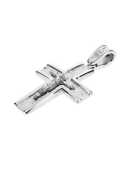 Xrisokosmima Men's White Gold Cross 9K