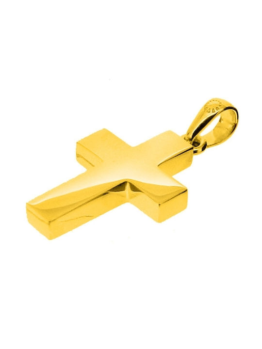 Xrisokosmima Herren Gold Kreuz 14K mit Kette