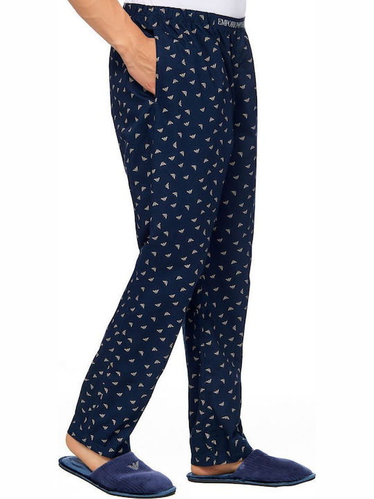 Emporio Armani Men's Winter Pajama Pants Navy Blue