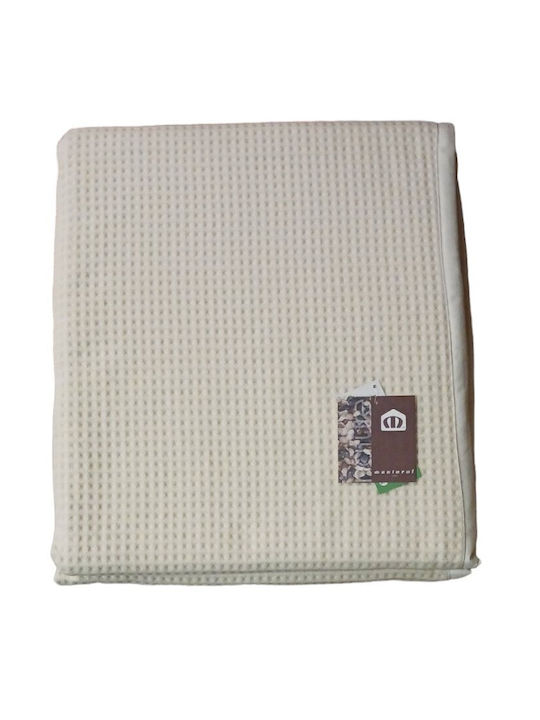 Manterol Casa Malta 001 Pique Blanket Single 160x240cm Turquoise