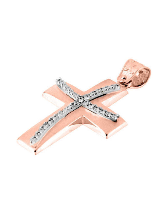 Women's Rose Gold Cross 14K with Chain