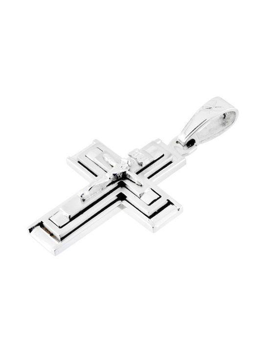 Men's White Gold Cross 14K with Chain