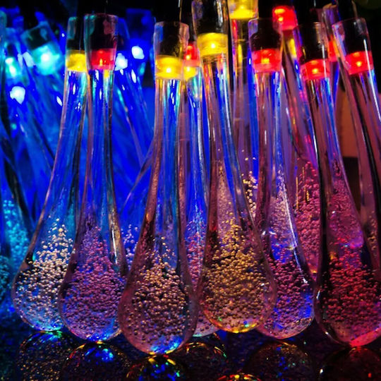 Factory Κρεμαστό Ηλιακό Φωτιστικό Γιρλάντα RGB με Φωτοκύτταρο