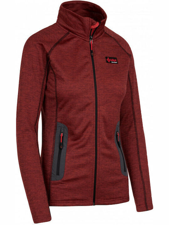 Eris Fleece Women's Zipped Cardigan Red