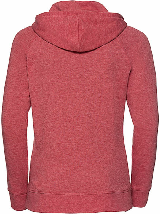 Russell Athletic R-281F-0 Red Marl Women's Hooded Sweatshirt Red