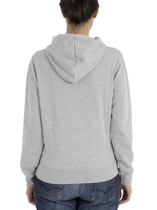 2nd Skin SSL354-6216 Grey Women's Long Hooded Fleece Sweatshirt Gray