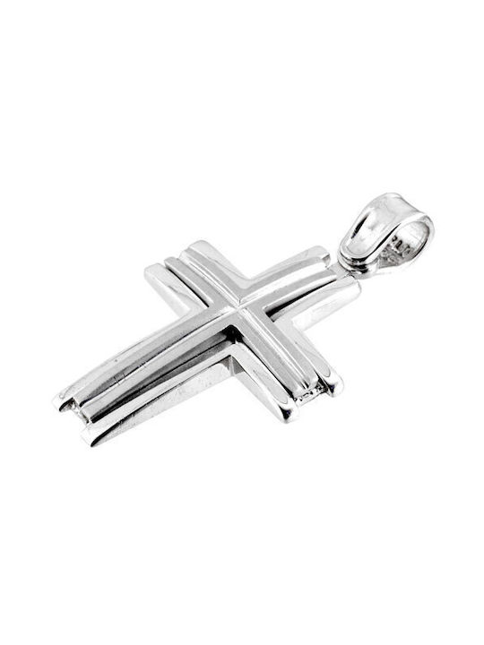 Men's White Gold Cross 14K with Chain