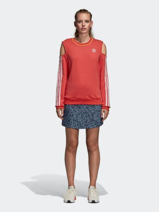Cut Out Damen Sweatshirt Scarlet Red