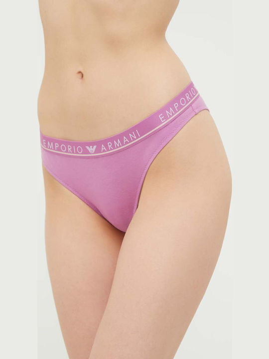 Emporio Armani Underwear Set with Sports Bra & Brazil Purple