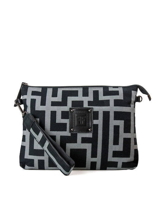 Leder Damenumschlag Black/Grey