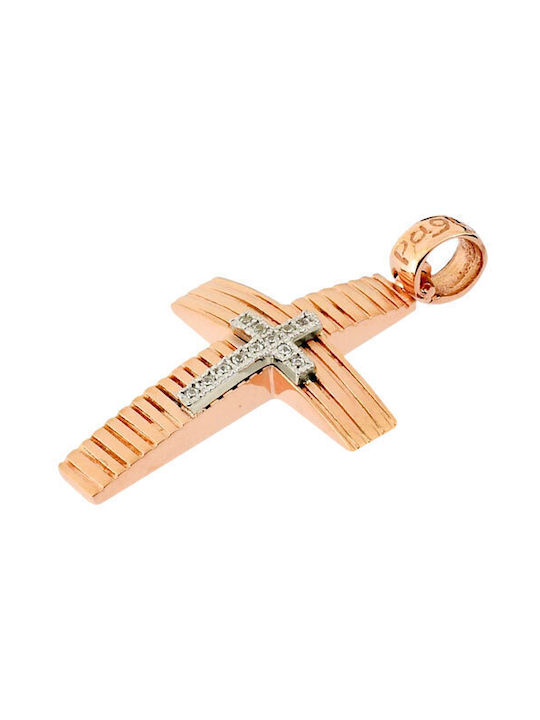 Women's Rose Gold Cross 14K with Chain