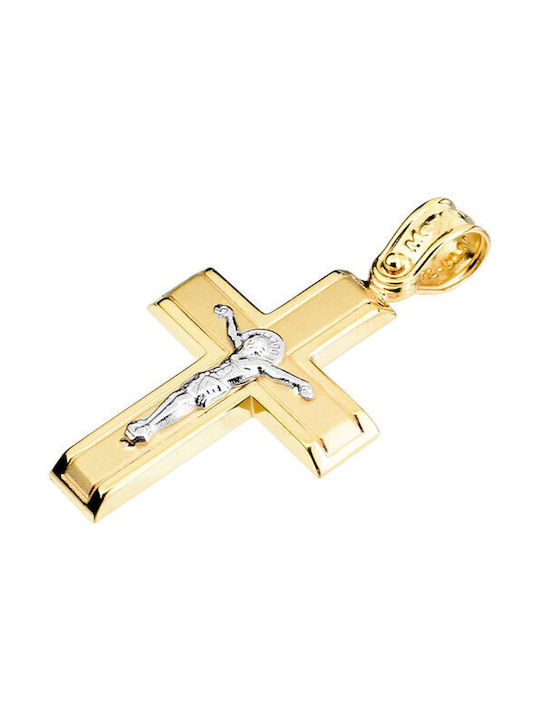 Men's Gold Cross 14K with Chain