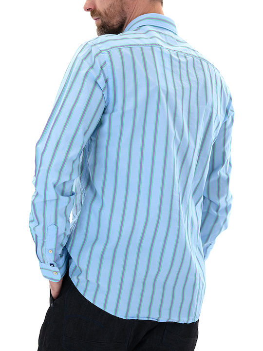 Scotch & Soda Βαμβακερό Πουκάμισο Γαλάζιο