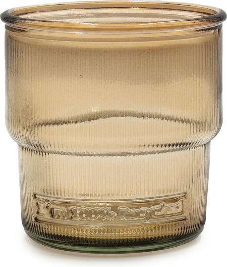 Glass Drops Ποτήρι Νερού από Γυαλί σε Μπεζ Χρώμα 300ml