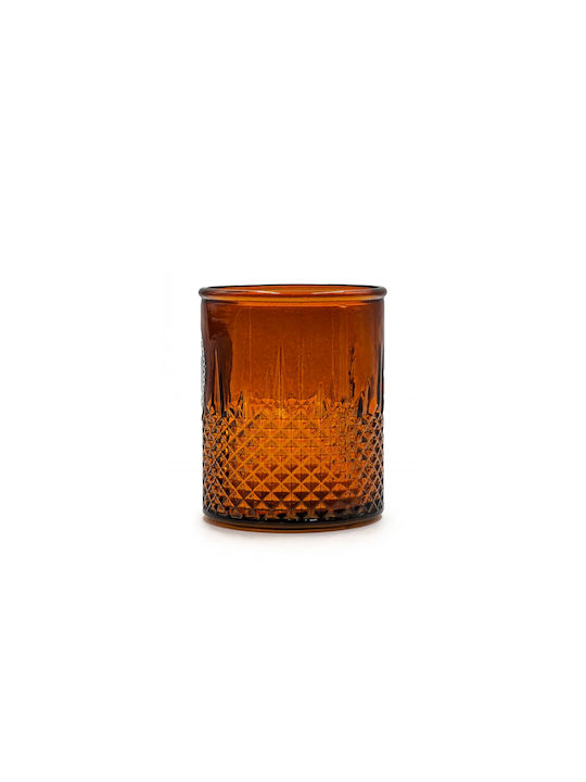 Glass Drops Ποτήρι Νερού από Γυαλί σε Κίτρινο Χρώμα 400ml