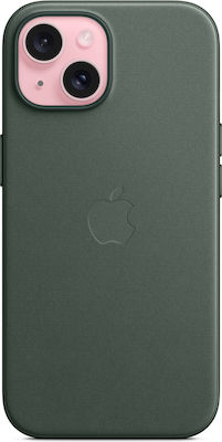 Apple Finewoven Umschlag Rückseite Silikon Evergreen (iPhone 15)