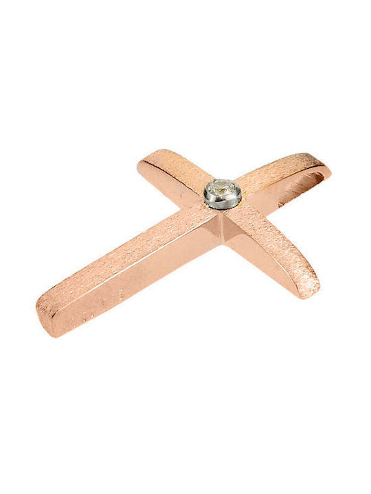 Women's Rose Gold Plated Cross with Chain