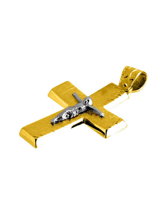 Herren Gold Kreuz 14K mit Kette