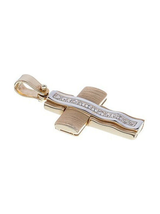 Vitopoulos Women's White Gold Cross 14K