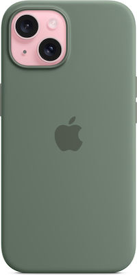 Apple Silicone Case with MagSafe Umschlag Rückseite Silikon Cyrpess (iPhone 15)