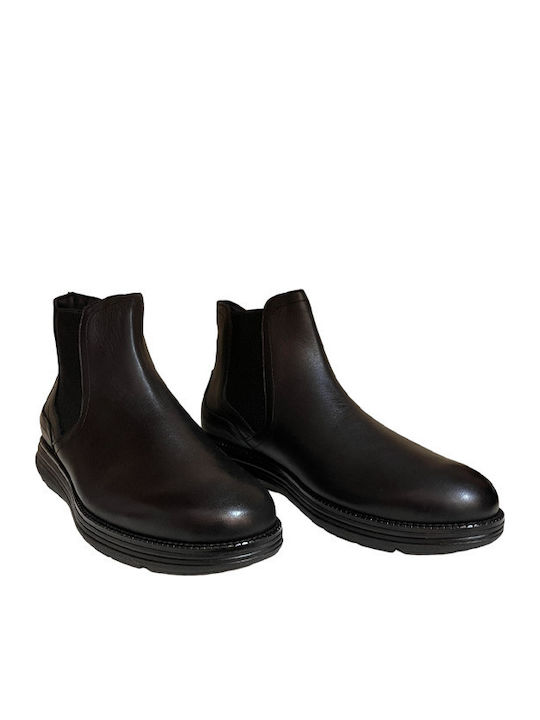Piele Negru Ghete barbati Impermeabile