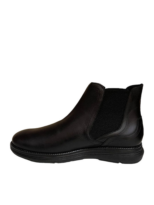 Piele Negru Ghete barbati Impermeabile