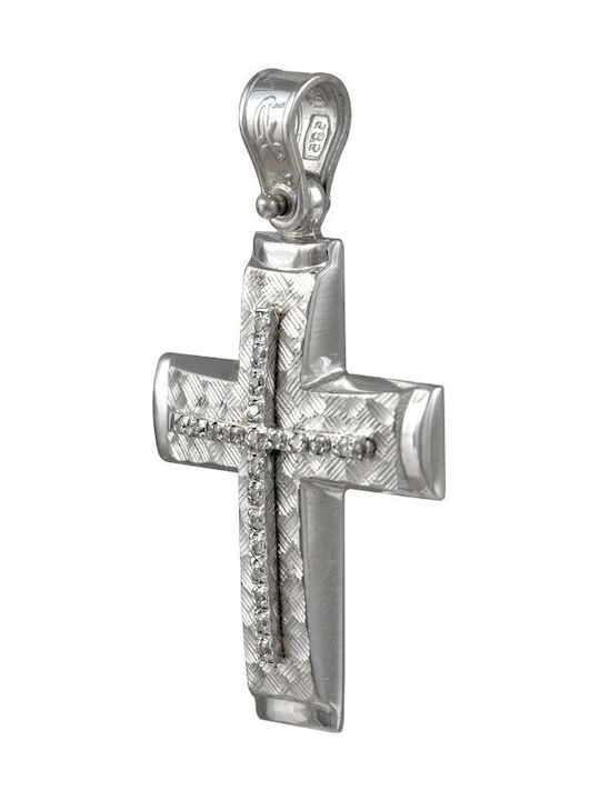 Women's White Gold Cross 14K