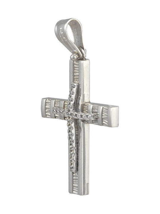 Women's White Gold Cross 14K